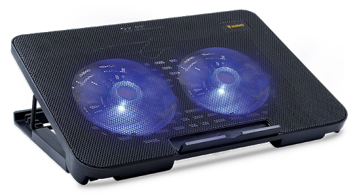 HAWK 211 laptop 2 Fan cooling Pad Ergonomic Cooling Pad with Adjustable Height (Black) - Image 3