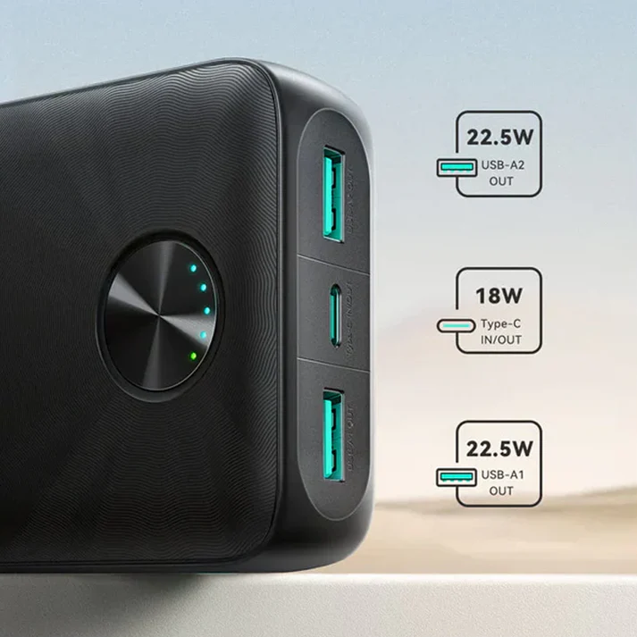 JOYROOM JR-PBF16 20000mAh 22.5W LED Fast Charging Power Bank Black - Image 3