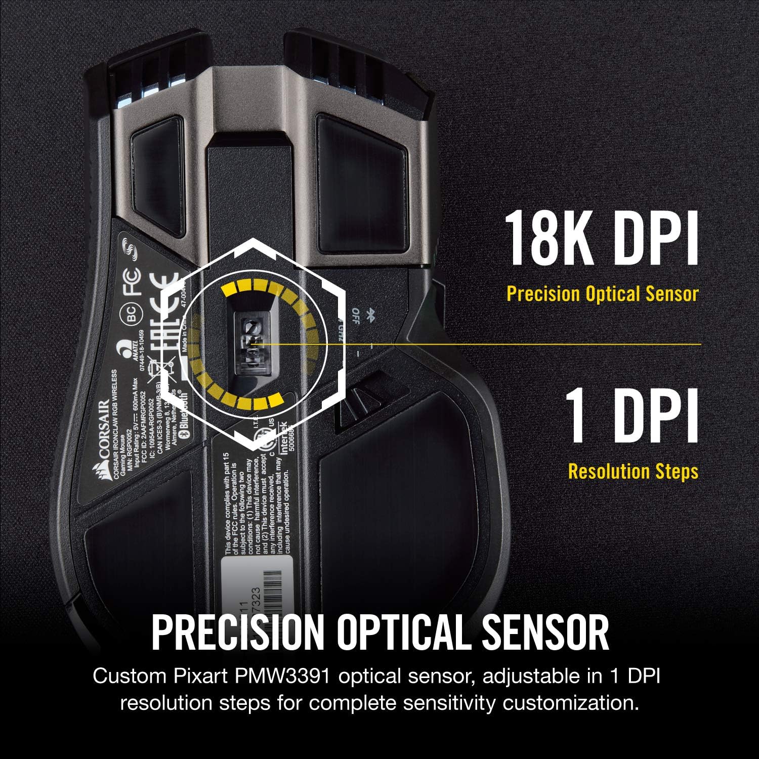 corsair ironclaw rgb wireless gaming mouse ap 4