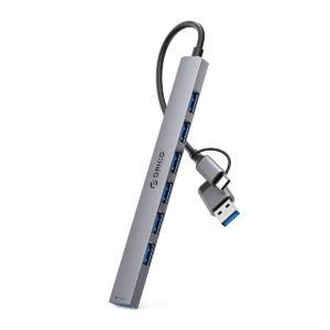 ORICO YSA2-U3 2-IN-7 USB Hub | USB-C & USB 3.0 to 7-Port USB Hub