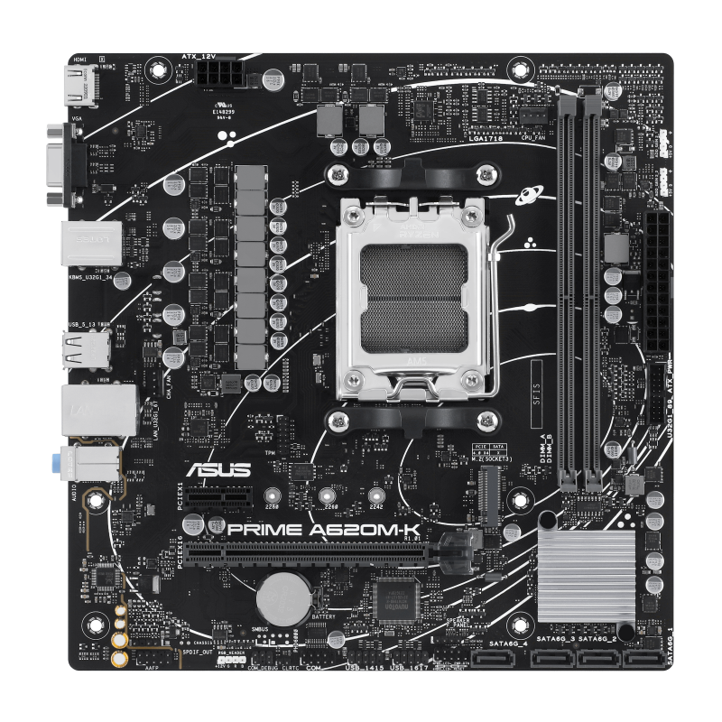 Asus Prime A620M-K-CSM DDR5 AMD AM5 microATX Motherboard - Image 4