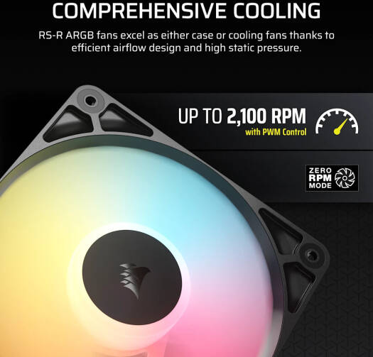 RS120-R ARGB 120mm PWM Reverse Fans Triple Pack - Image 4