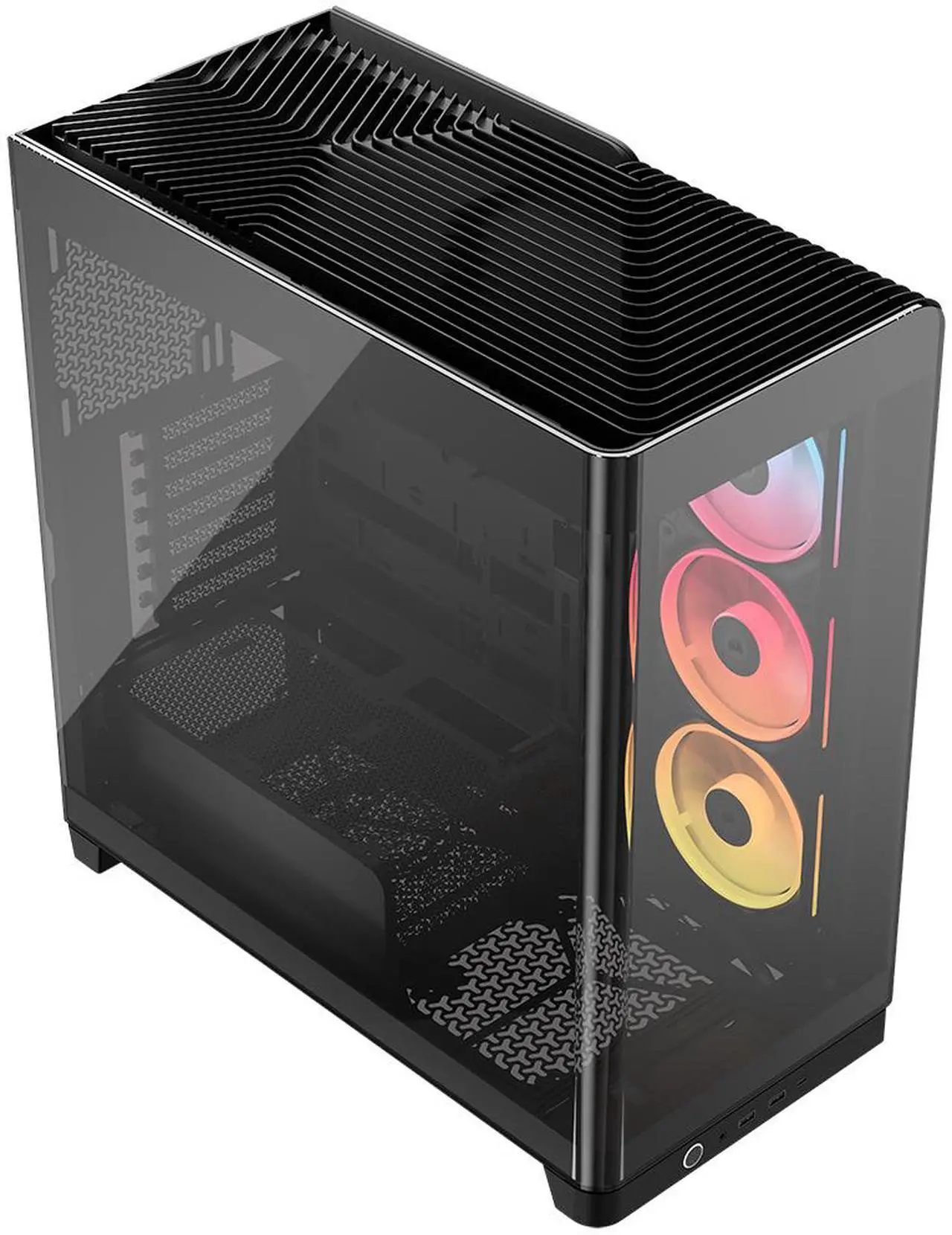CORSAIR FRAME 4500X LX-R RGB LINK Panoramic Glass Mid-Tower PC Case – Panoramic Glass Exterior – InfiniRail™ - Image 4