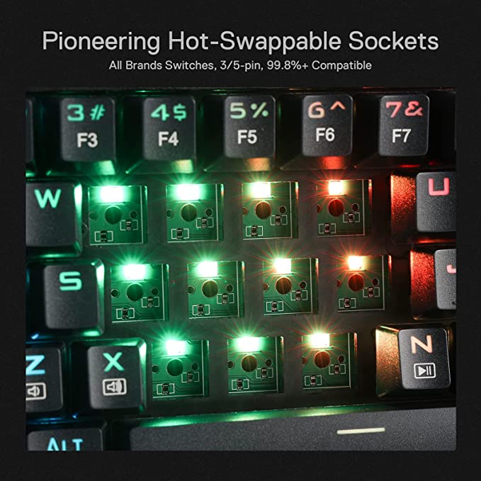 Redragon K631 Castor RGB Compact Gaming Keyboard