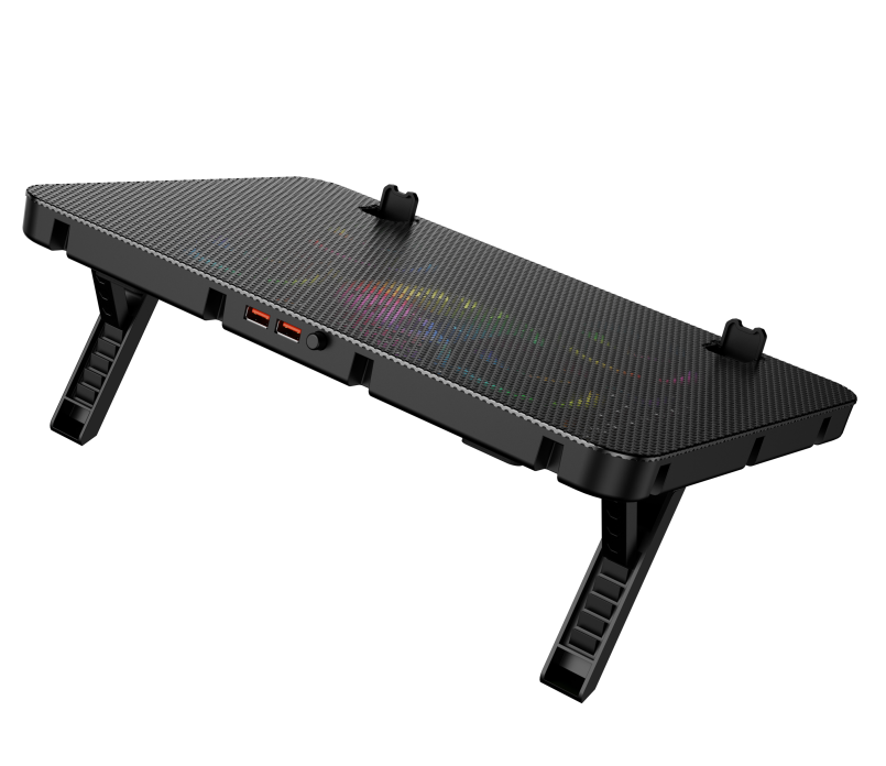 HAWK 069 laptop 5 Fan cooling Pad Ergonomic Cooling Pad with Adjustable Height (Black) - Image 4