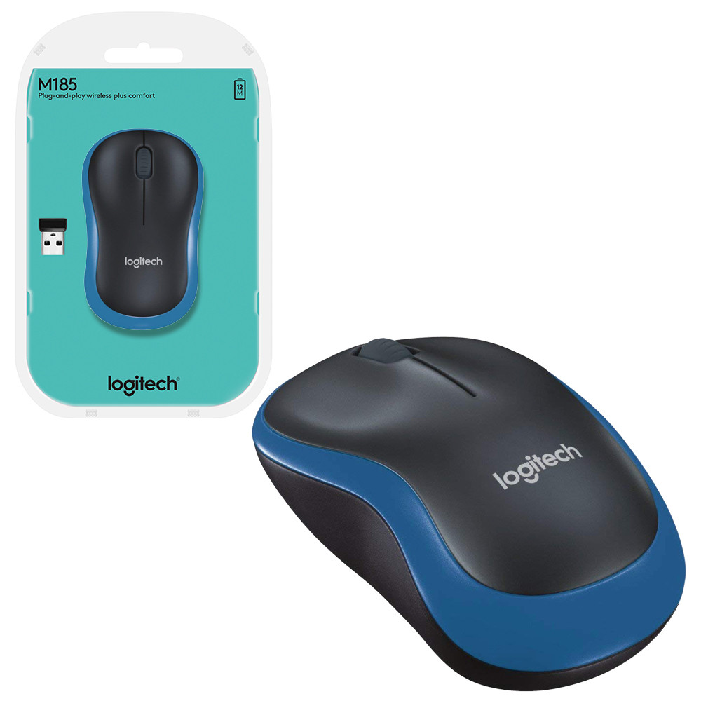 Logitech Wireless Mouse M185 Plug-and-play wireless (Blue) - Image 4
