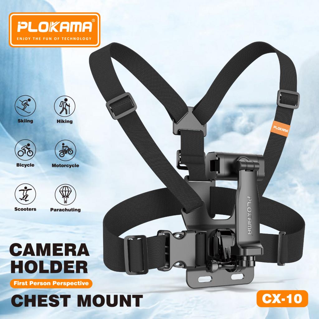 Plokama CX-10 Chest Mount Phone Holder Body Belt Adjustable Harness with 360° Rotating Clip - Image 4