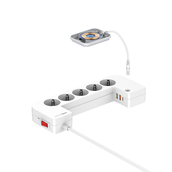 LDNIO SN5311W Universal Smart Power Strip with Wireless Charging - Image 4