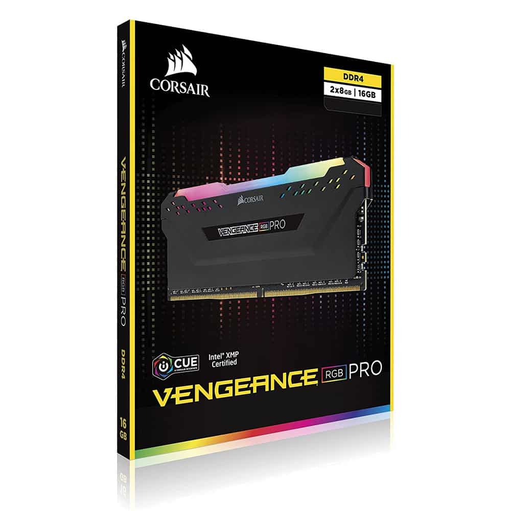 CORSAIR VENGEANCE® RGB PRO 16GB (2 x 8GB) DDR4 DRAM 3600MHz C18 Memory Kit — Black - Image 4