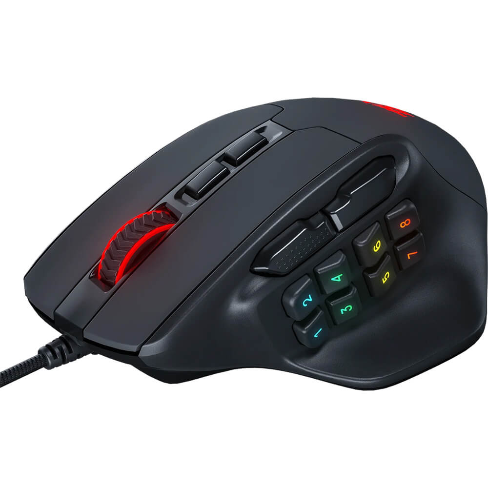 Redragon M811 AATROX MMO Wired RGB Gaming Mouse (Black)