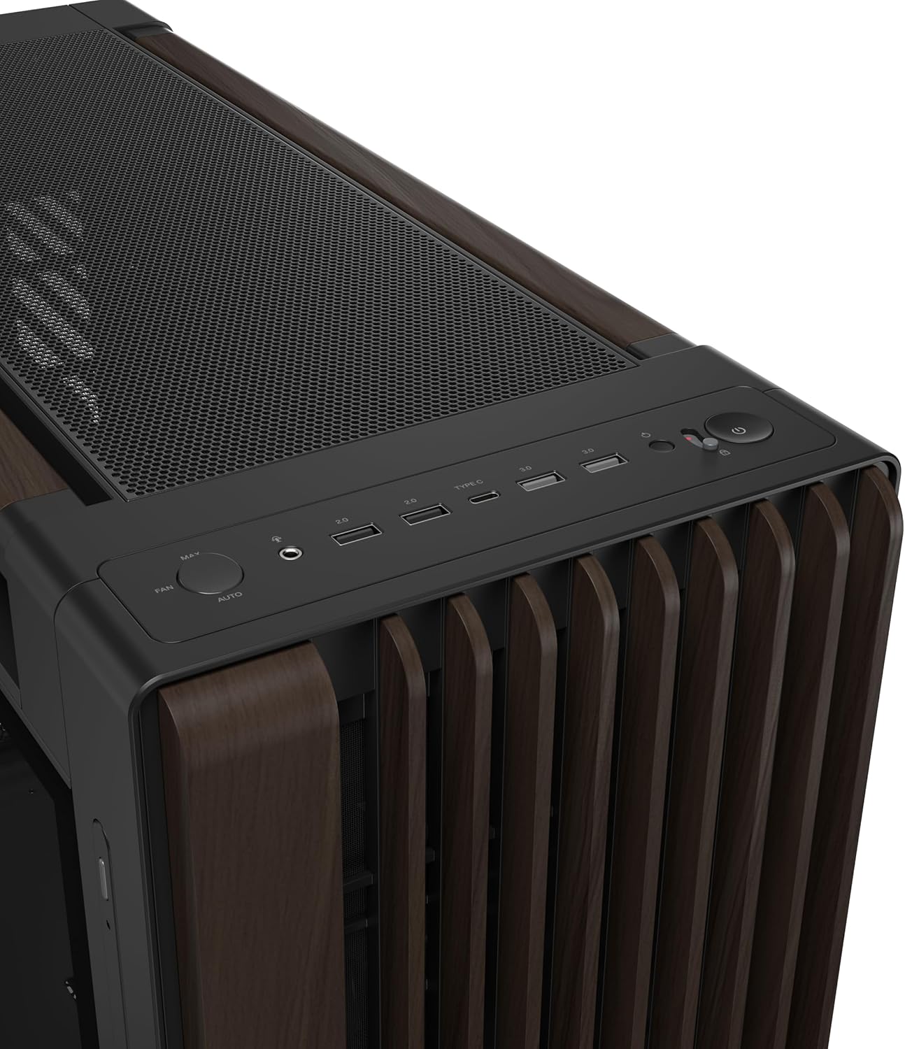 ASUS ProArt PA602 Wood Edition Modern Black E-ATX PC Case with Tempered Glass,Front Panel IR dust Indicator, Power Lock, - Image 5