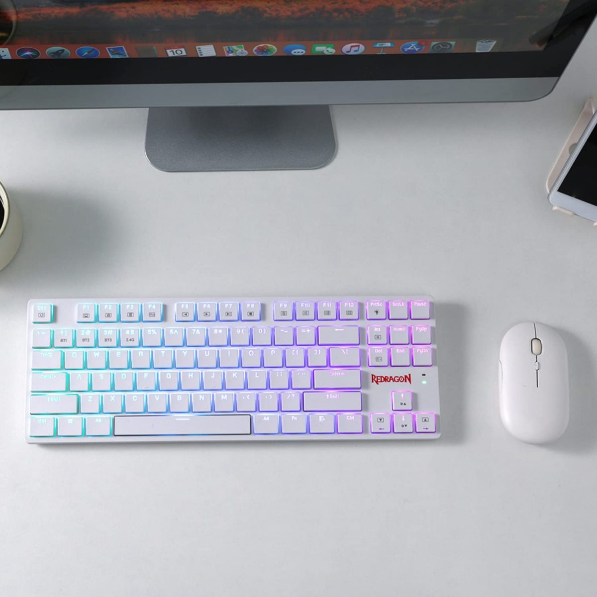 Redragon K539W ANUBIS 80% Wireless RGB Mechanical Keyboard (White)