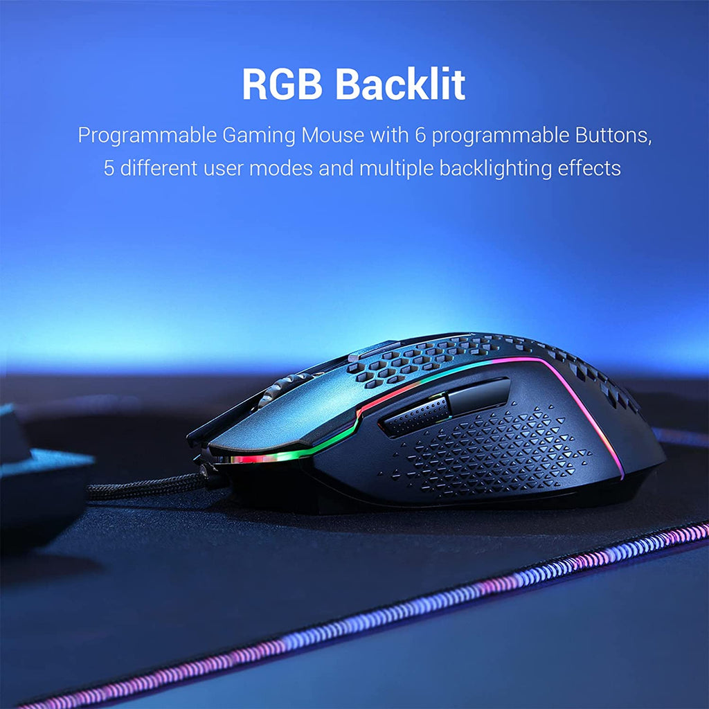 Redragon M987-K REAPING Lightweight Gaming Mouse, 12400 DPI (Black)