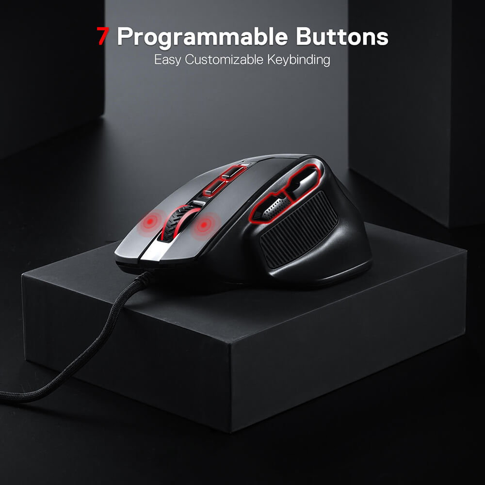 Redragon M806 BULLSEYE Wired RGB Gaming Mouse (Black)