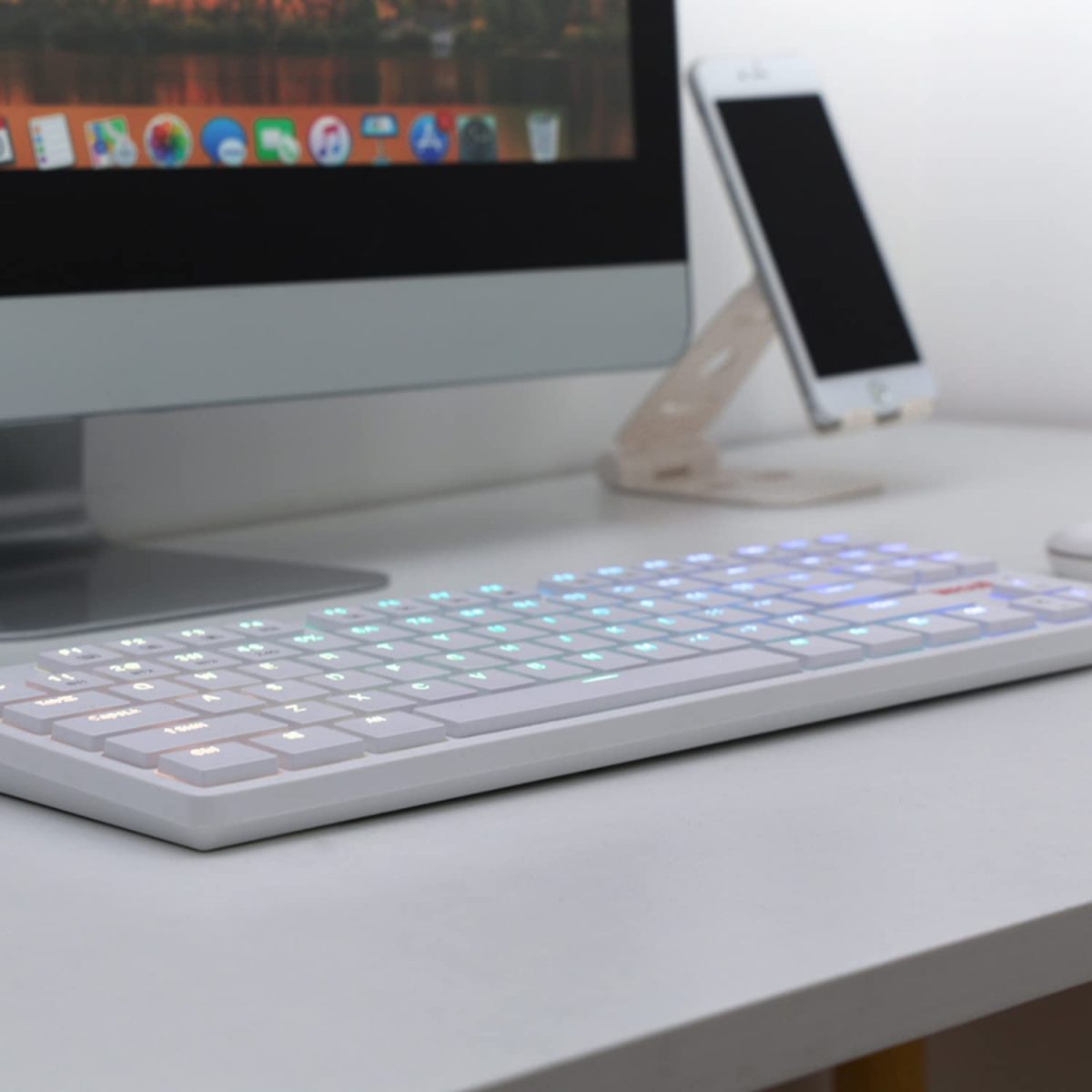 Redragon K539W ANUBIS 80% Wireless RGB Mechanical Keyboard (White)