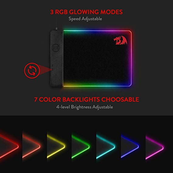 Redragon P025 RGB Gaming Mouse Pad with Wireless Charger