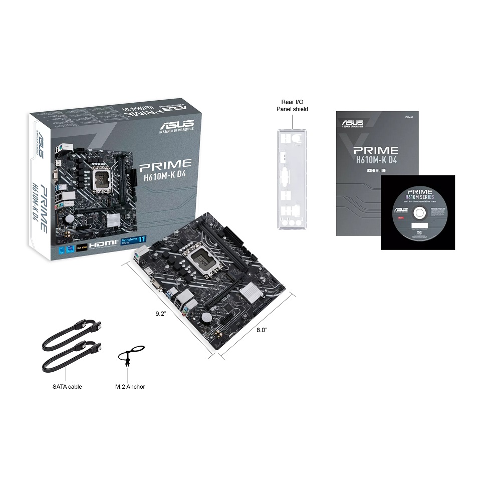 ASUS Prime H610M-K D4 LGA 1700 Mic-ATX Motherboard - Image 7