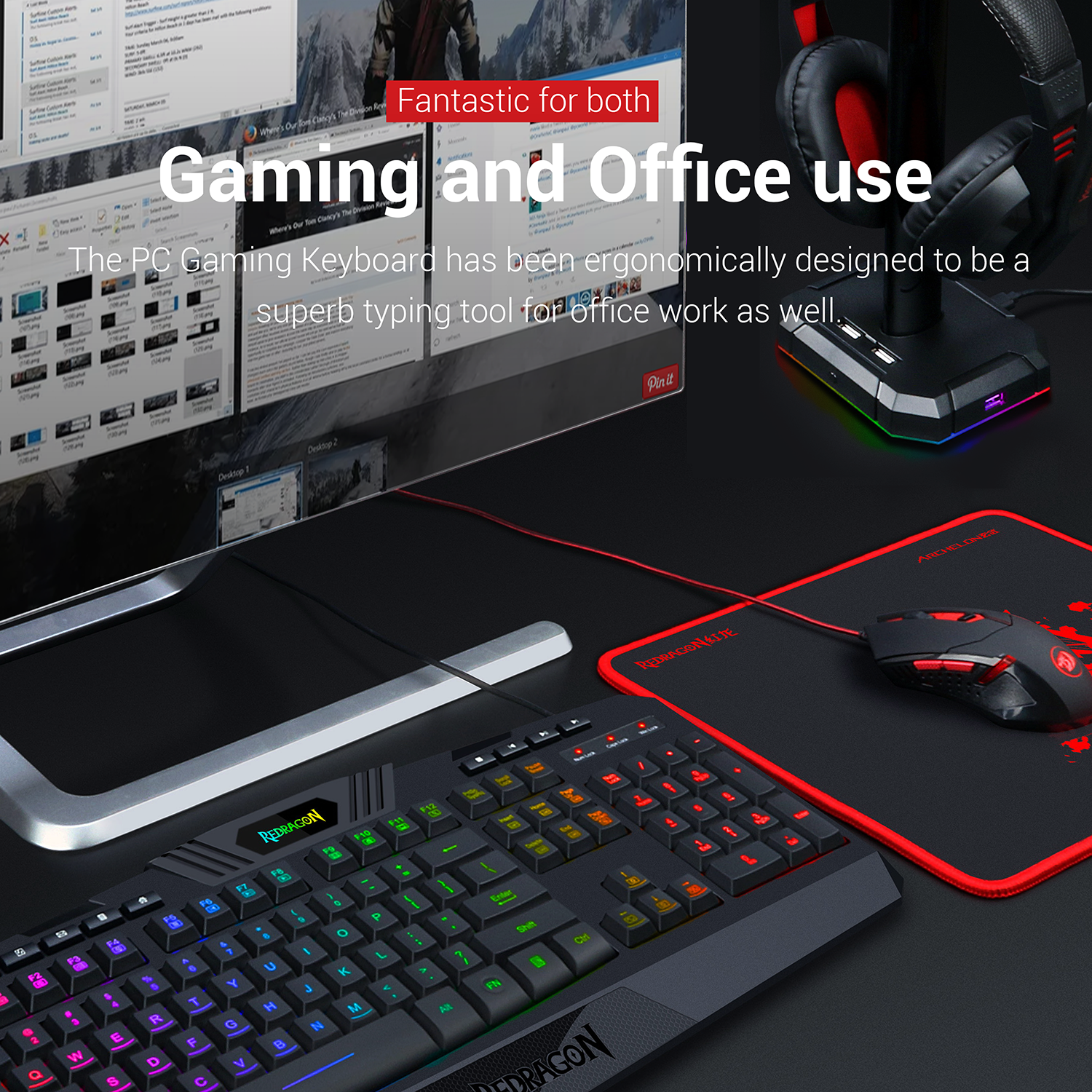 Redragon S101-3 RGB Backlit Gaming Keyboard and Mouse Combo Set (2 in 1)