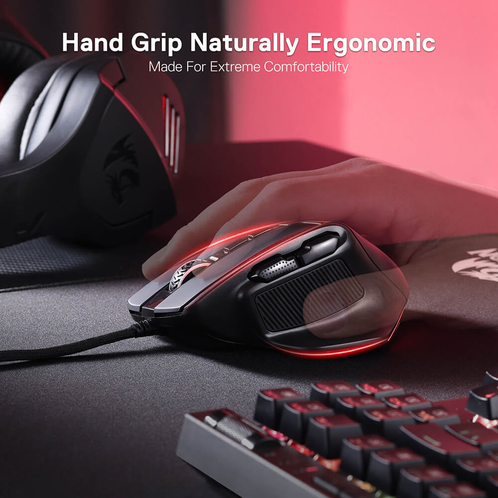 Redragon M806 BULLSEYE Wired RGB Gaming Mouse (Black)