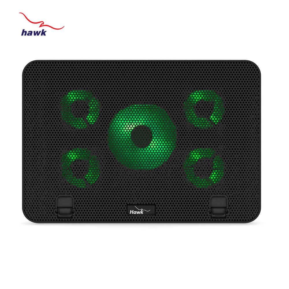 HAWK 069 laptop 5 Fan cooling Pad Ergonomic Cooling Pad with Adjustable Height (Black) - Image 8