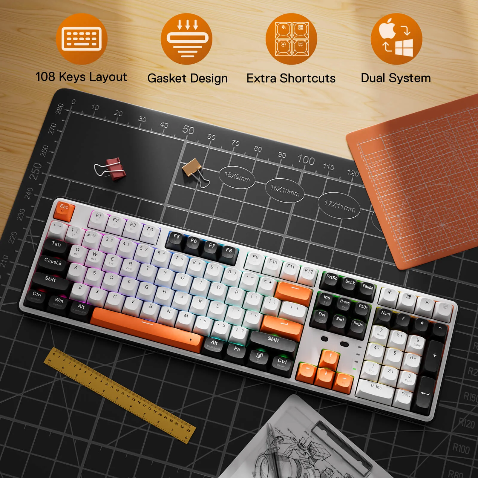 Redragon WYVERN K689 PRO Wireless Mechanical Gaming Keyboard