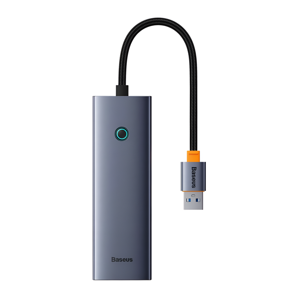 Baseus UltraJoy 4-Port USB Hub | USB 3.0 & RJ45 Ethernet Adapter