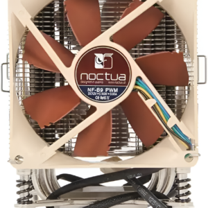 Noctua computer cooling system with fan and heat sink on a white background