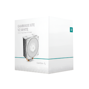 Cooler Master Gammaxx GTE V2 White CPU cooler packaging on a white background