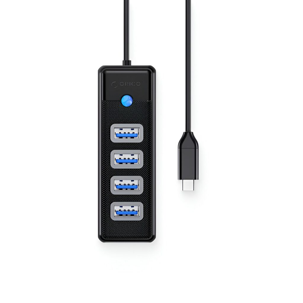 ORICO PW4U-C3 USB-C to 4-Port USB 3.0 Hub | 5Gbps High-Speed Data Transfer