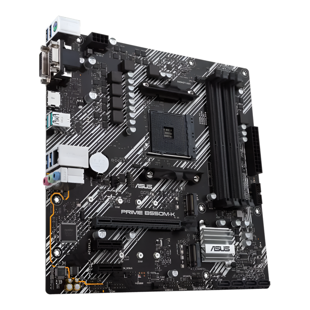 Asus motherboard on a white background