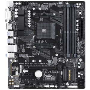 Gigabyte motherboard on a white background