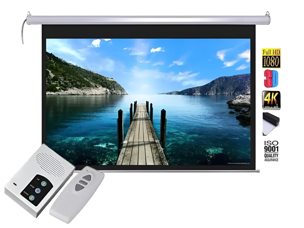 Projector Screen 120 inch Electric Motorised 6x8 Feet 4:3MW Speed-X