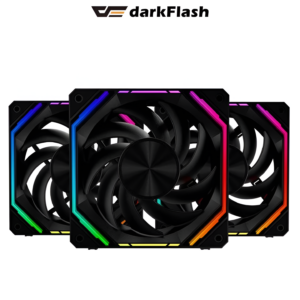 DarkFlash INF 32 ARGB Fans 3-in-1 Pack – Black | RGB PC Cooling