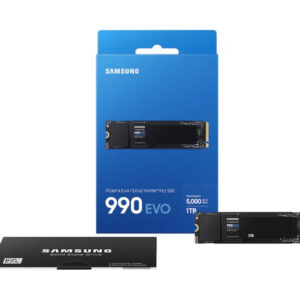 Samsung 990 EVO 1TB NVMe™ M.2 SSD – PCIe Gen 4.0 x4 / Gen 5.0 x2, High-Speed Storage